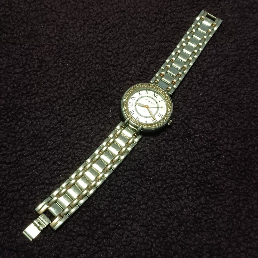 RUMORS Silver, Gold, Rhinestone Watch